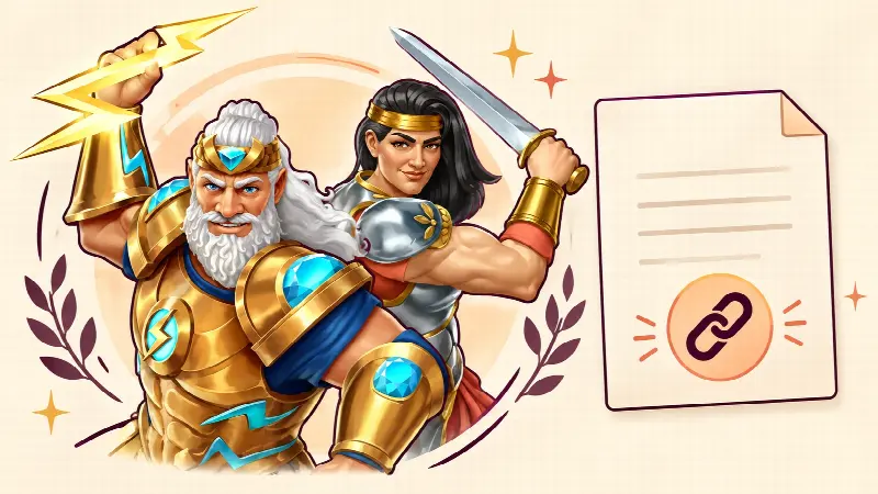 Olympus 7s character artwork and a source motif. Editorial composition, not evidence of the reported winning round.