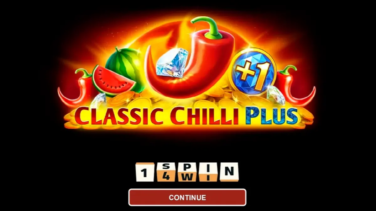 Écran d’intro avec chilli et Plus Coin
