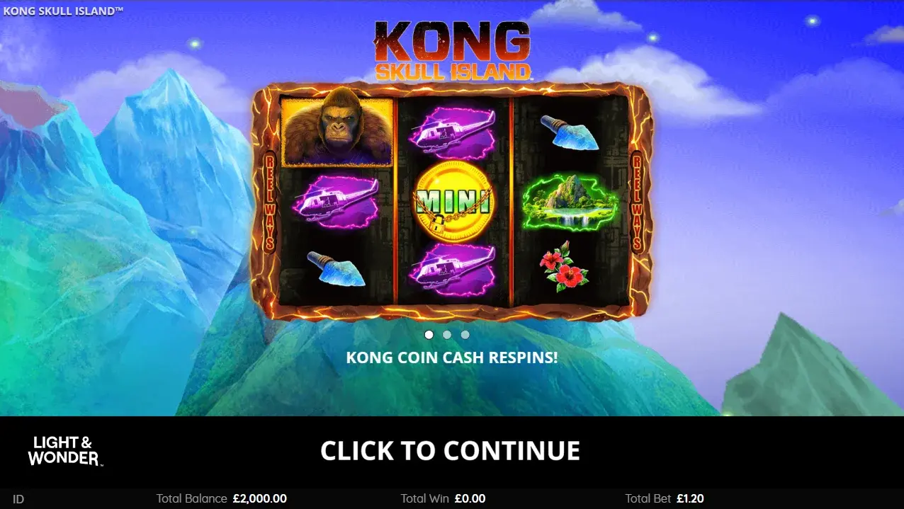 Intro slide, Kong Coin Cash Respins