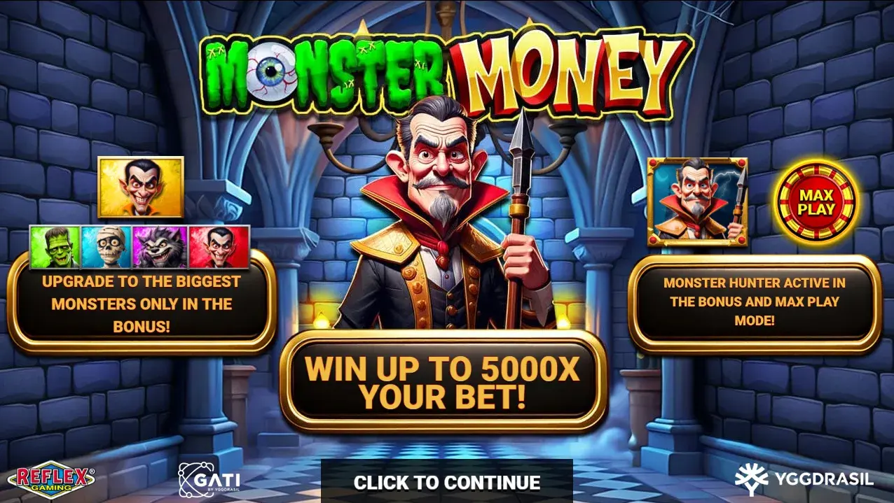 Intro splash with Hunter and monsters