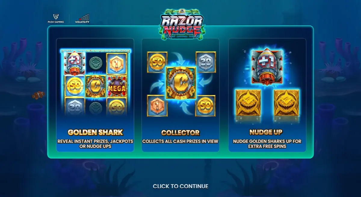 Feature-Intro mit Golden-Shark-Panels