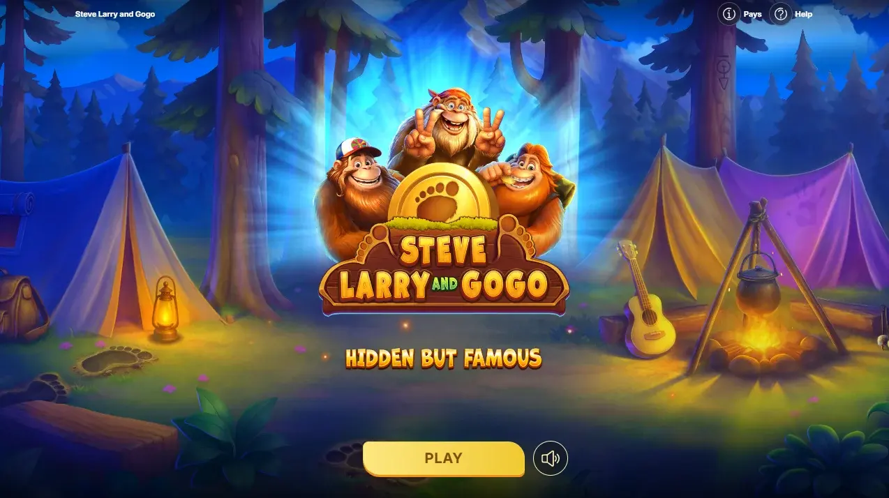 Title screen with three Sasquatches