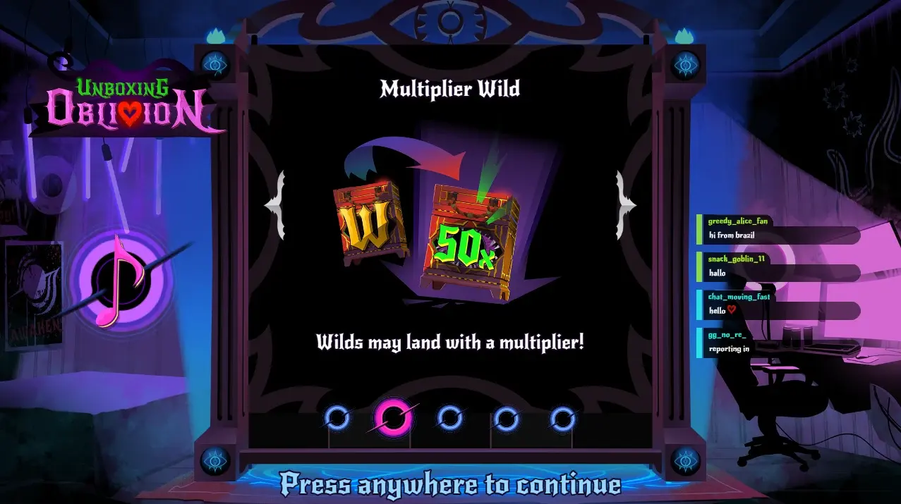 Multiplier Wild feature intro screen