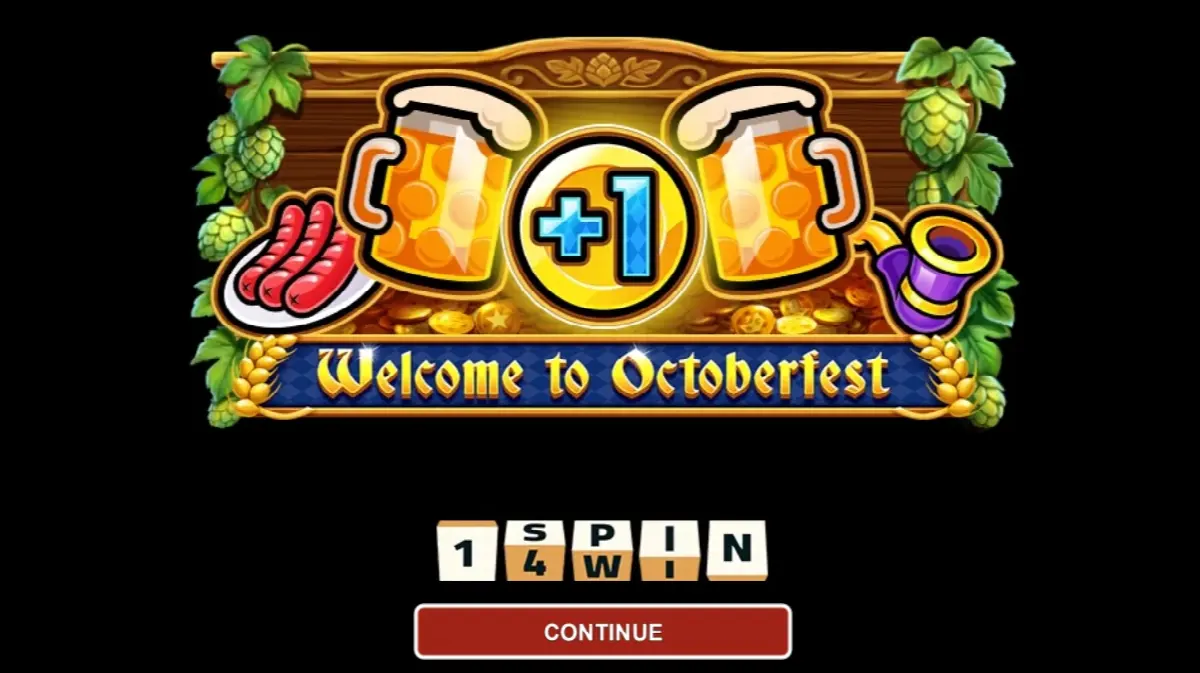 Intro splash screen and CONTINUE button