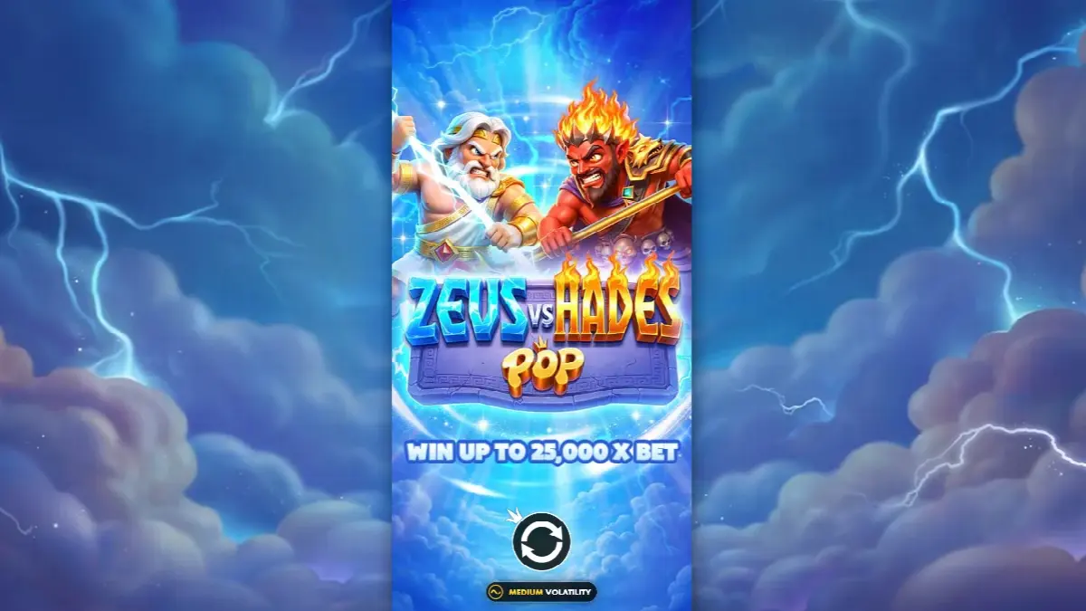 Title splash showing Zeus and Hades